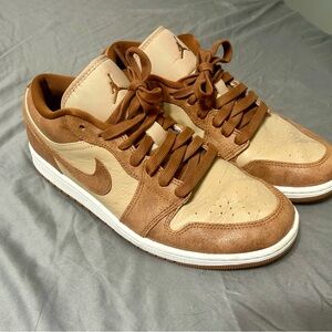 Jordan’s Brown/Tan Leather Sneakers